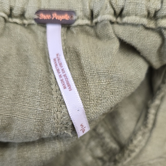 Free People Sage Green Casual Trousers - Picture 4 of 5